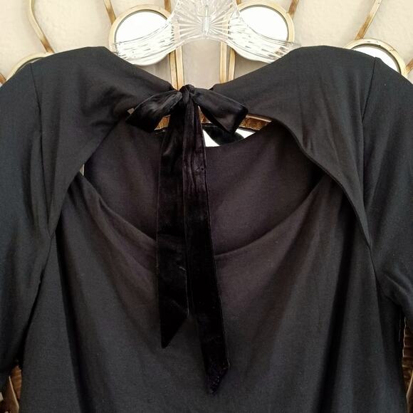 J.Crew FormKnit Open-Back Velvet Tie Top in Black M NWT 90s - Picture 8 of 11